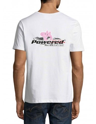 White T-Shirt "Powered Snail Peppa with mask"