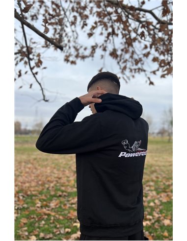 Black unisex zip hoodie