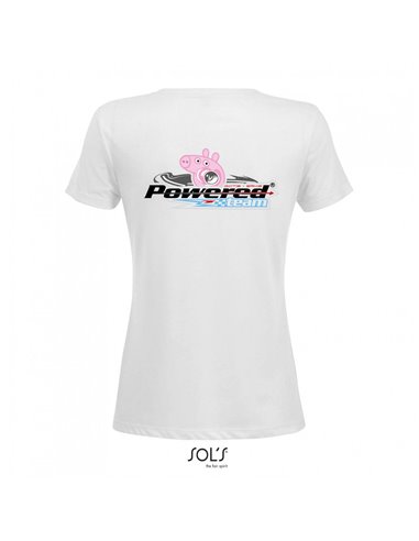 Women white T-Shirt "Powered Peppa"